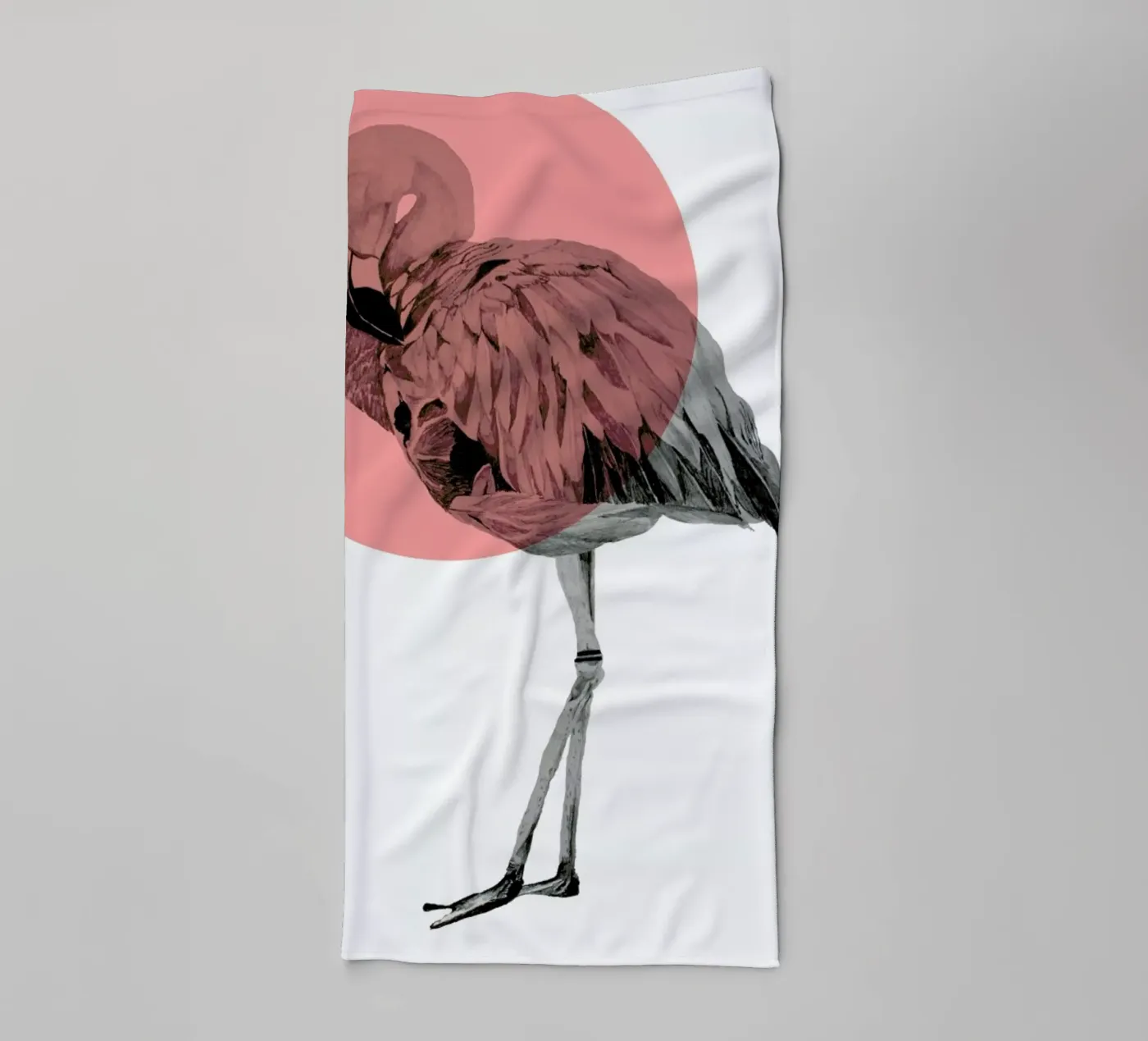 Flamingo towel by Morgan Kendall