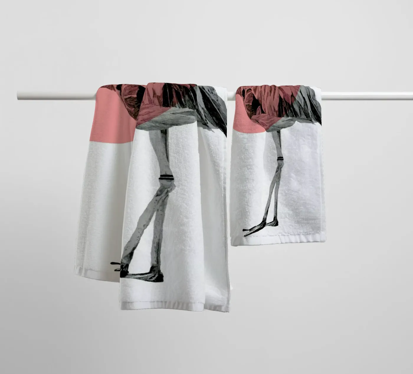 Flamingo towel by Morgan Kendall