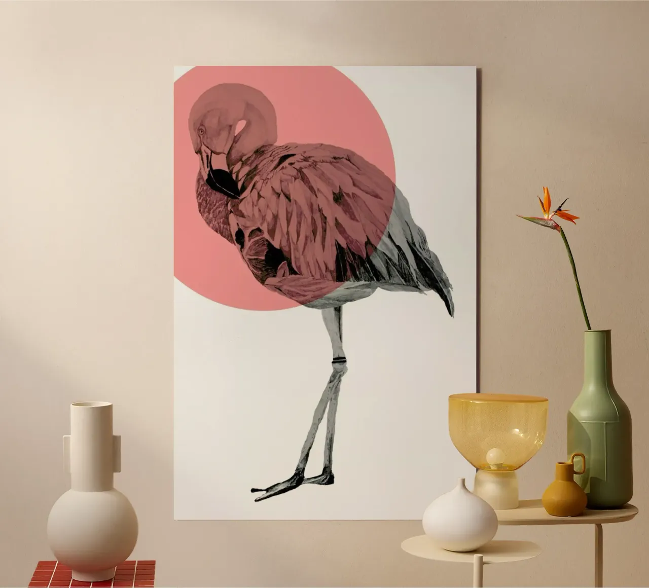 Flamingo alluminio dibond da Morgan Kendall