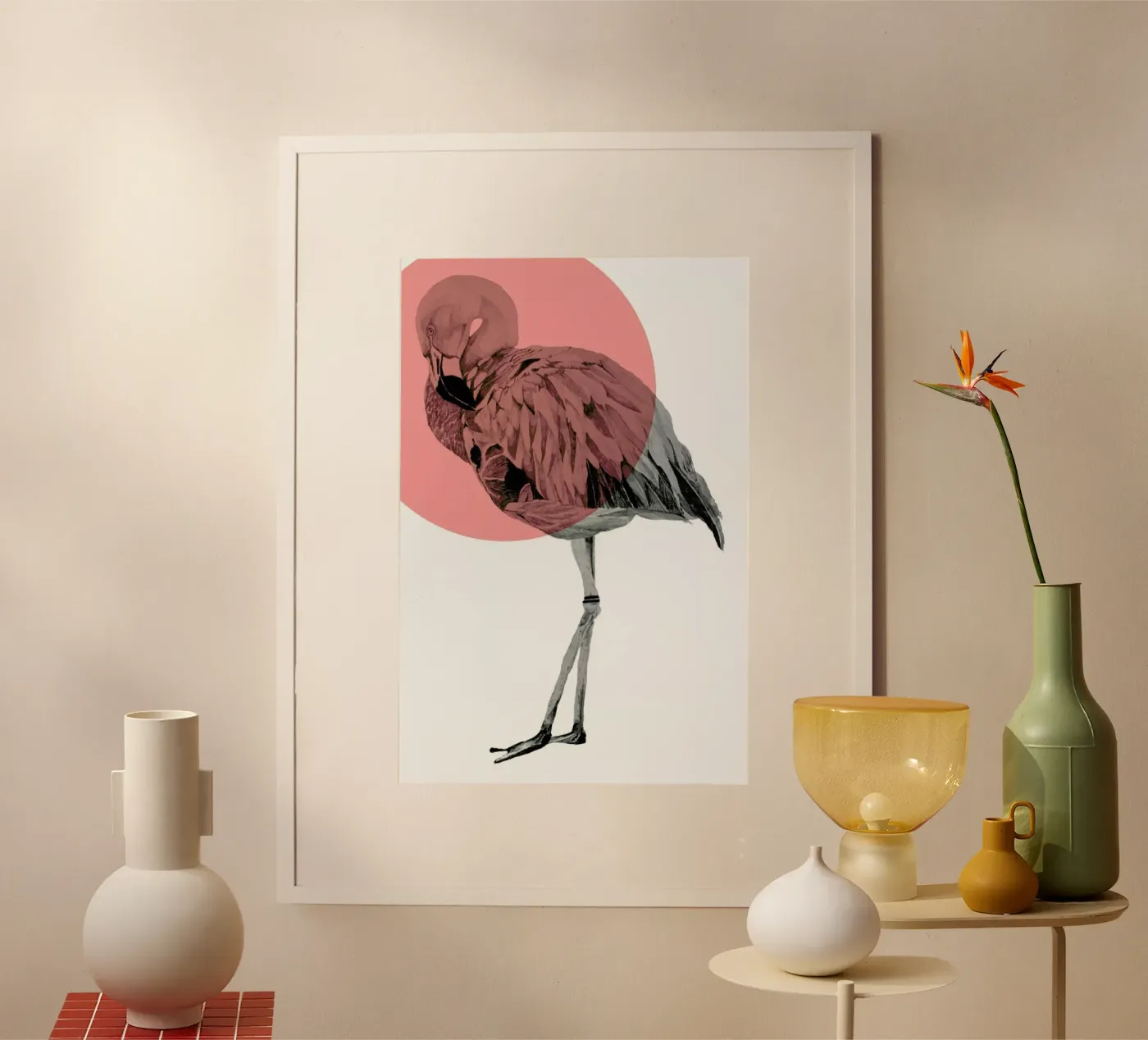 Flamingo poster van Morgan Kendall
