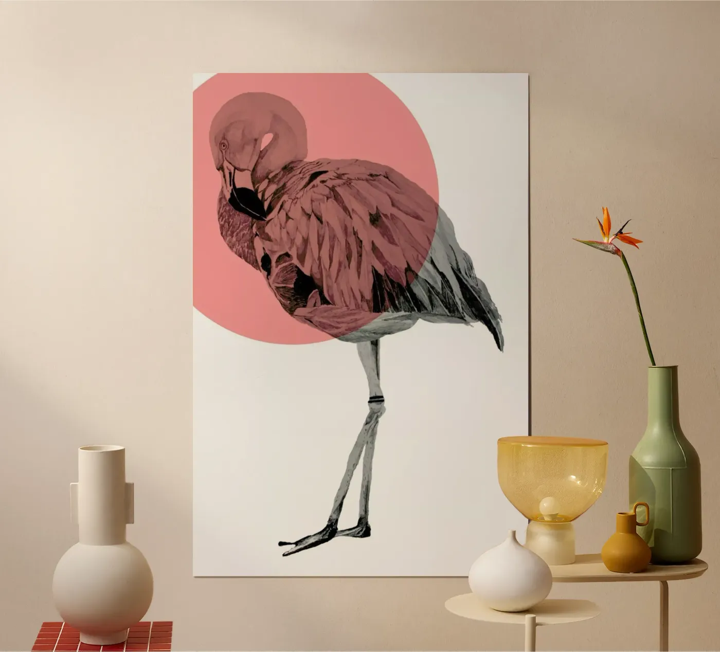 Flamingo poster van Morgan Kendall