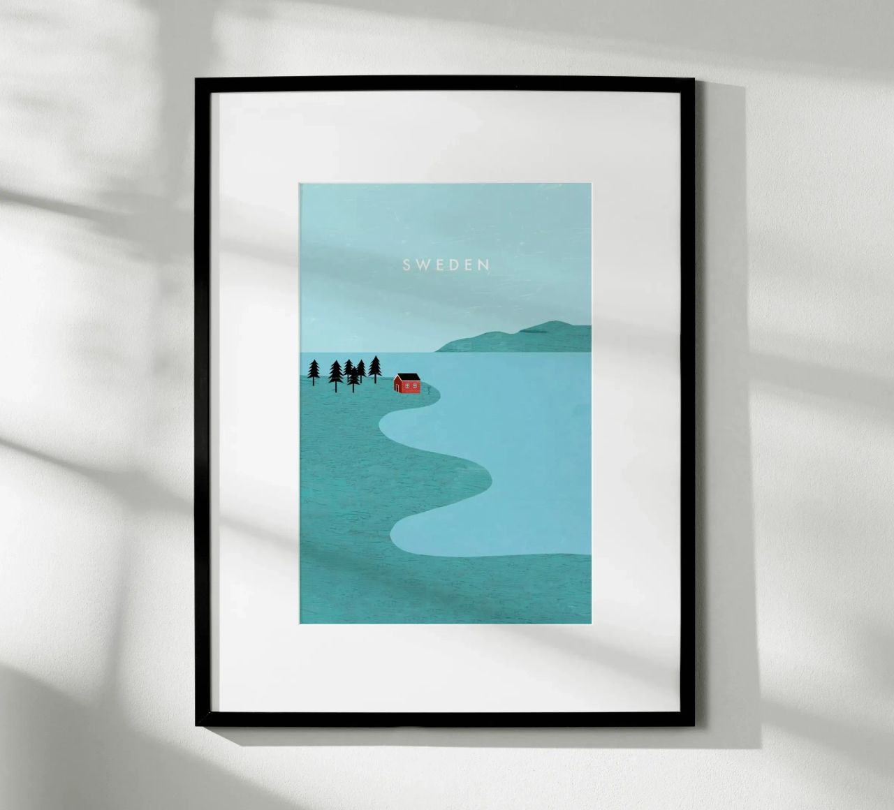 Schweden poster with aluminum frame by Katinka Reinke