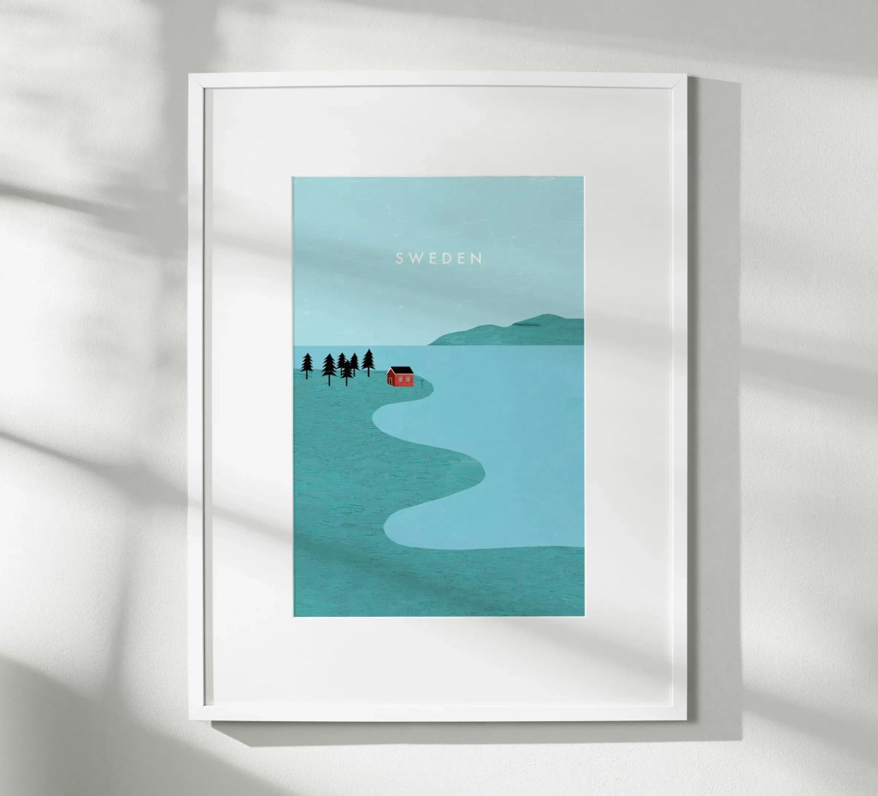 Schweden poster with aluminum frame by Katinka Reinke