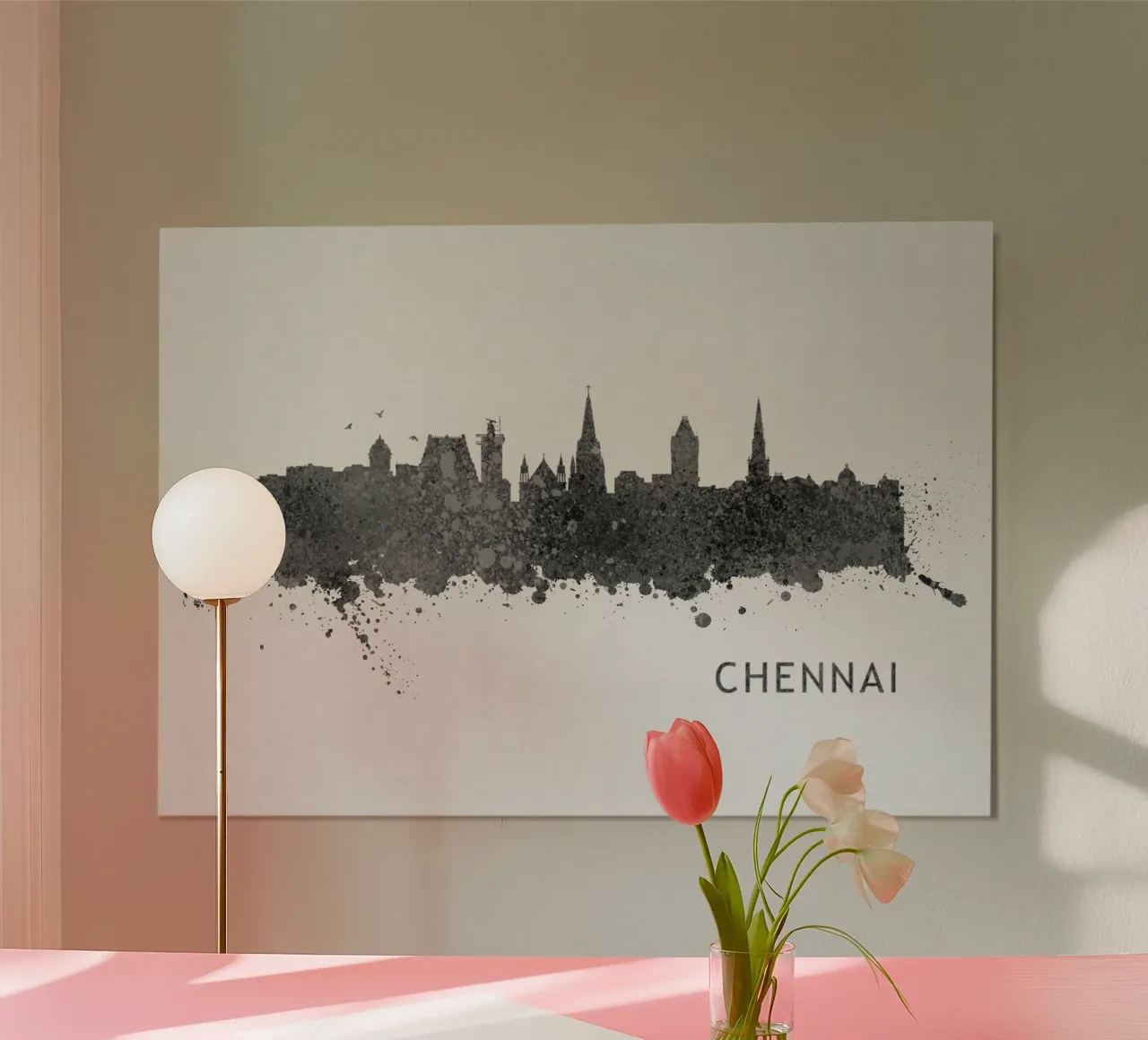 Chennai India poster con telaio in plastica da Travelstudio