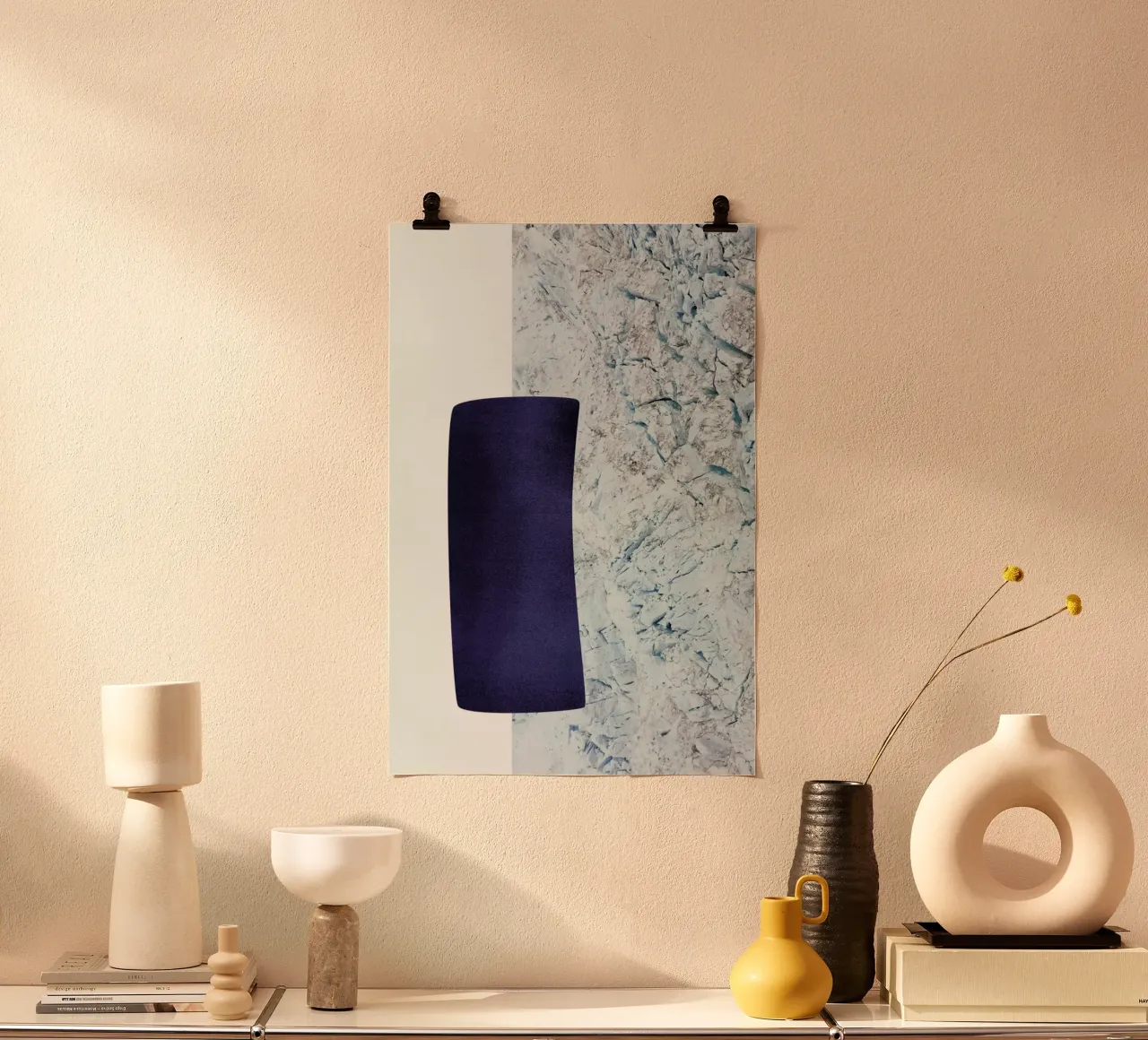 Navy Winter poster con telaio in plastica da petiteCAPS