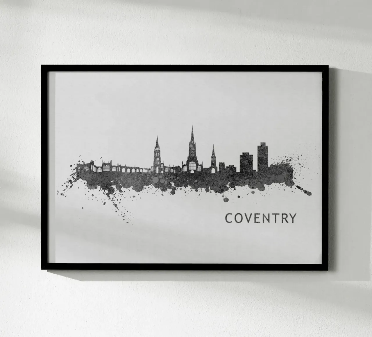 Coventry England poster con telaio in legno da Travelstudio