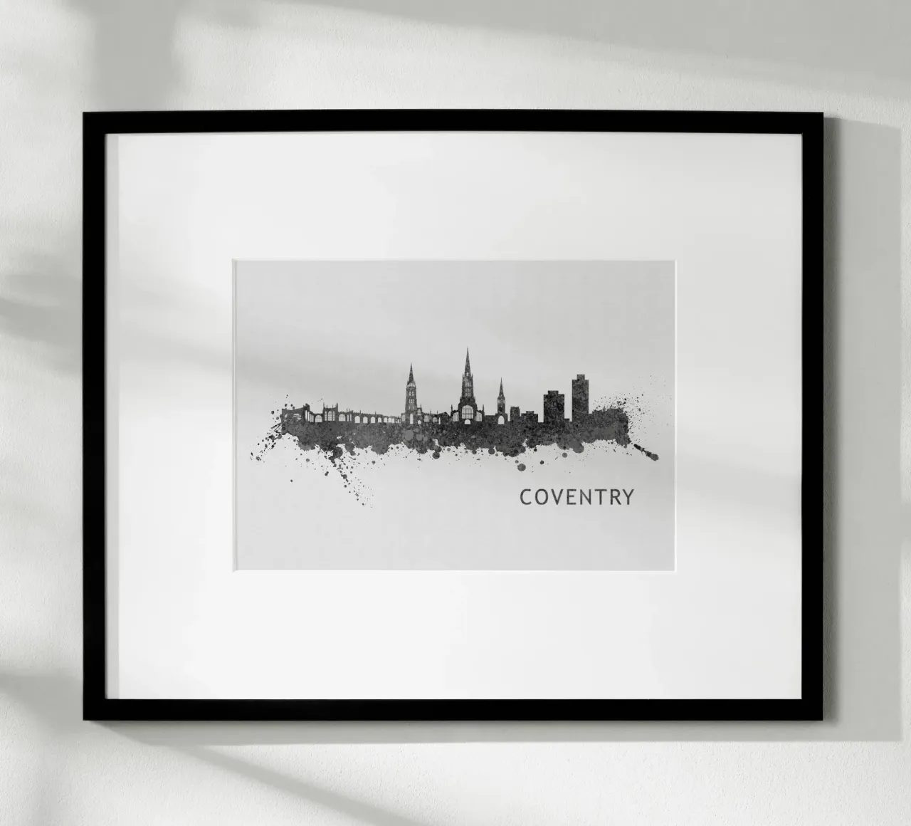 Coventry England poster con telaio in legno da Travelstudio