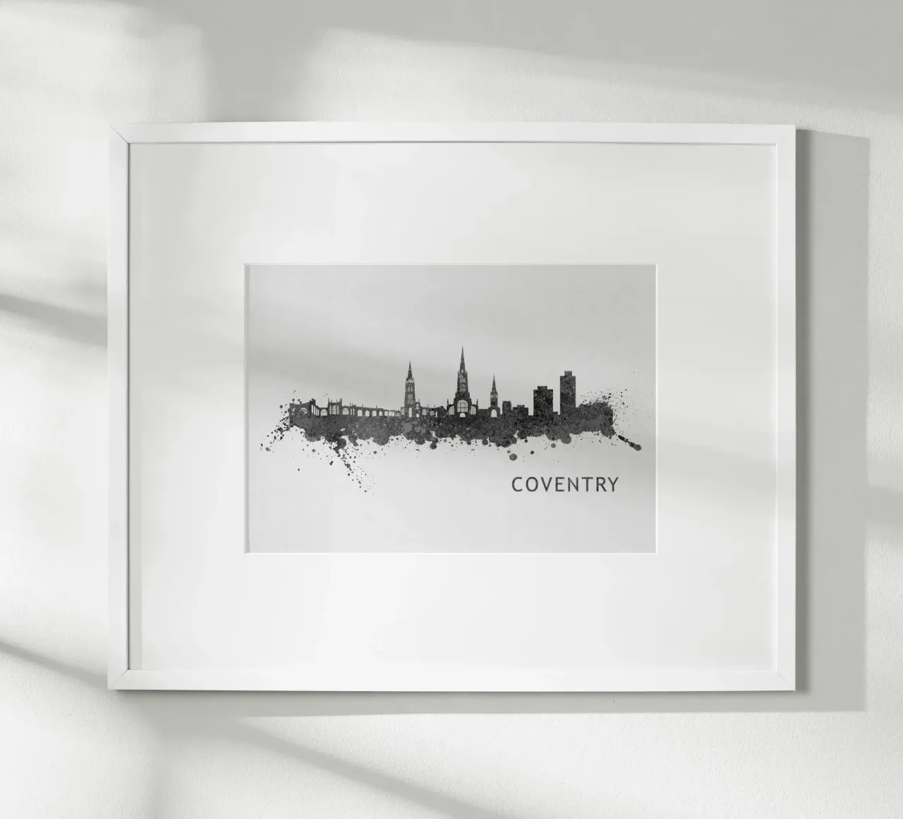 Coventry England poster con telaio in legno da Travelstudio