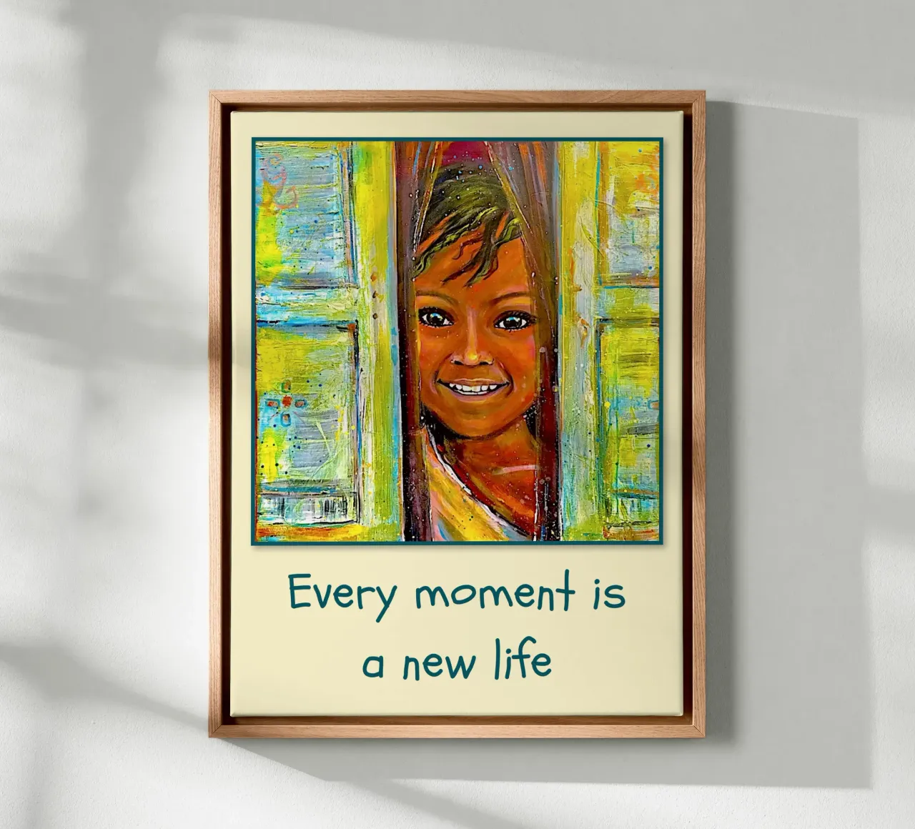 Every moment is a new life canvas van Happy 😃 Art 🎨 by Christine Schnoell