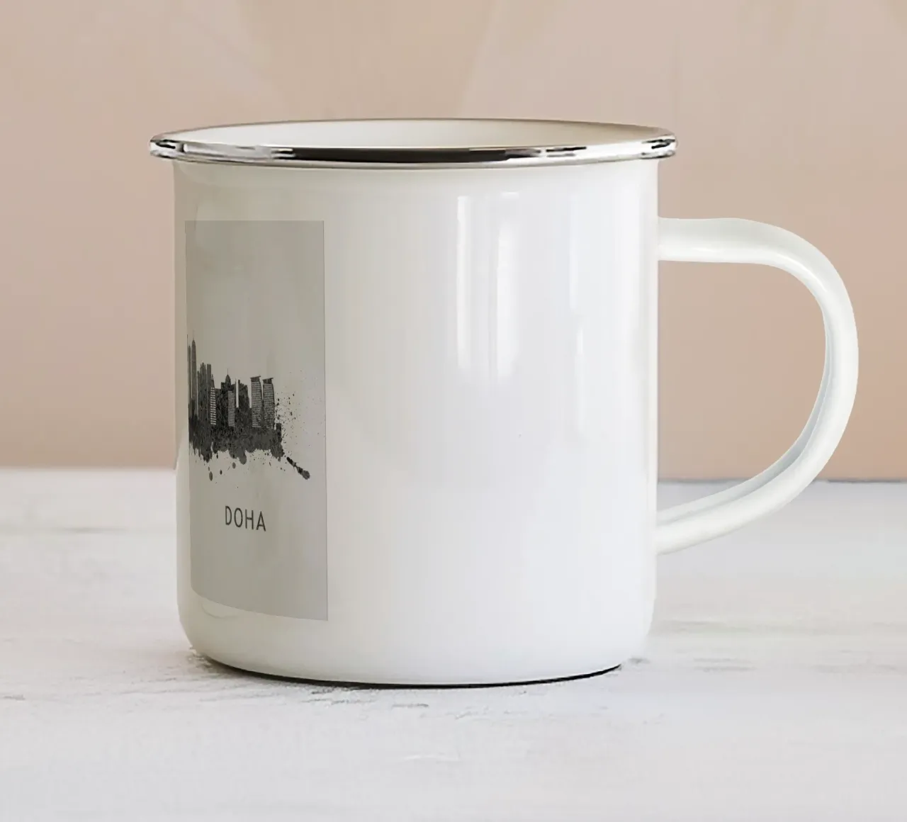 Doha Qatar tazza in smalto da Travelstudio