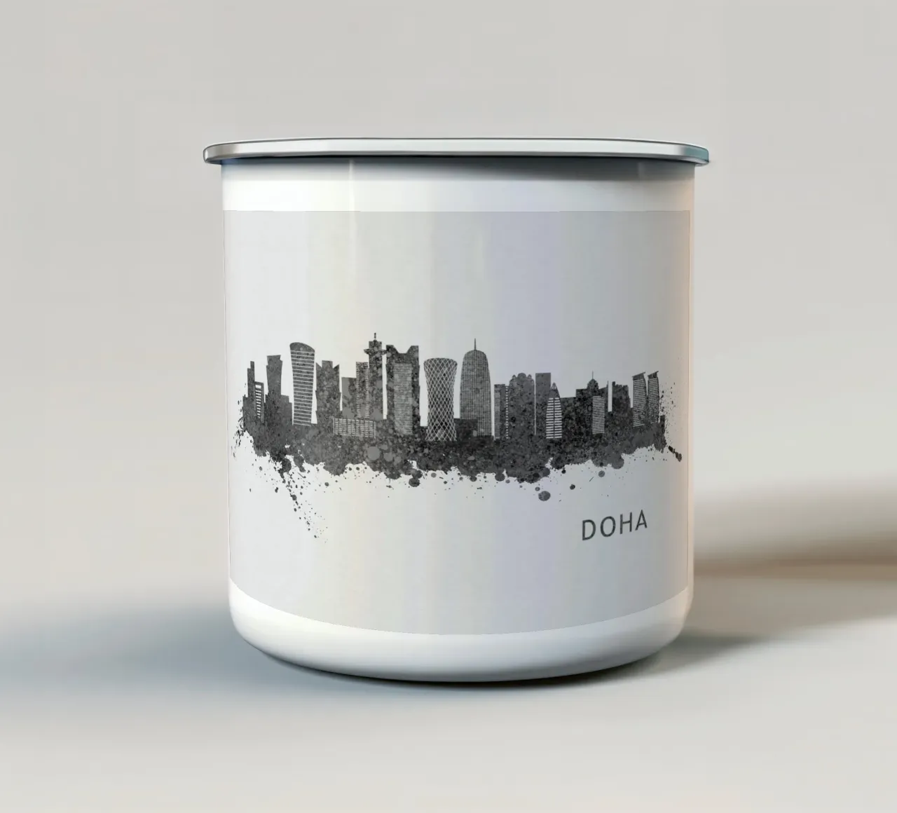 Doha Qatar tazza in smalto da Travelstudio