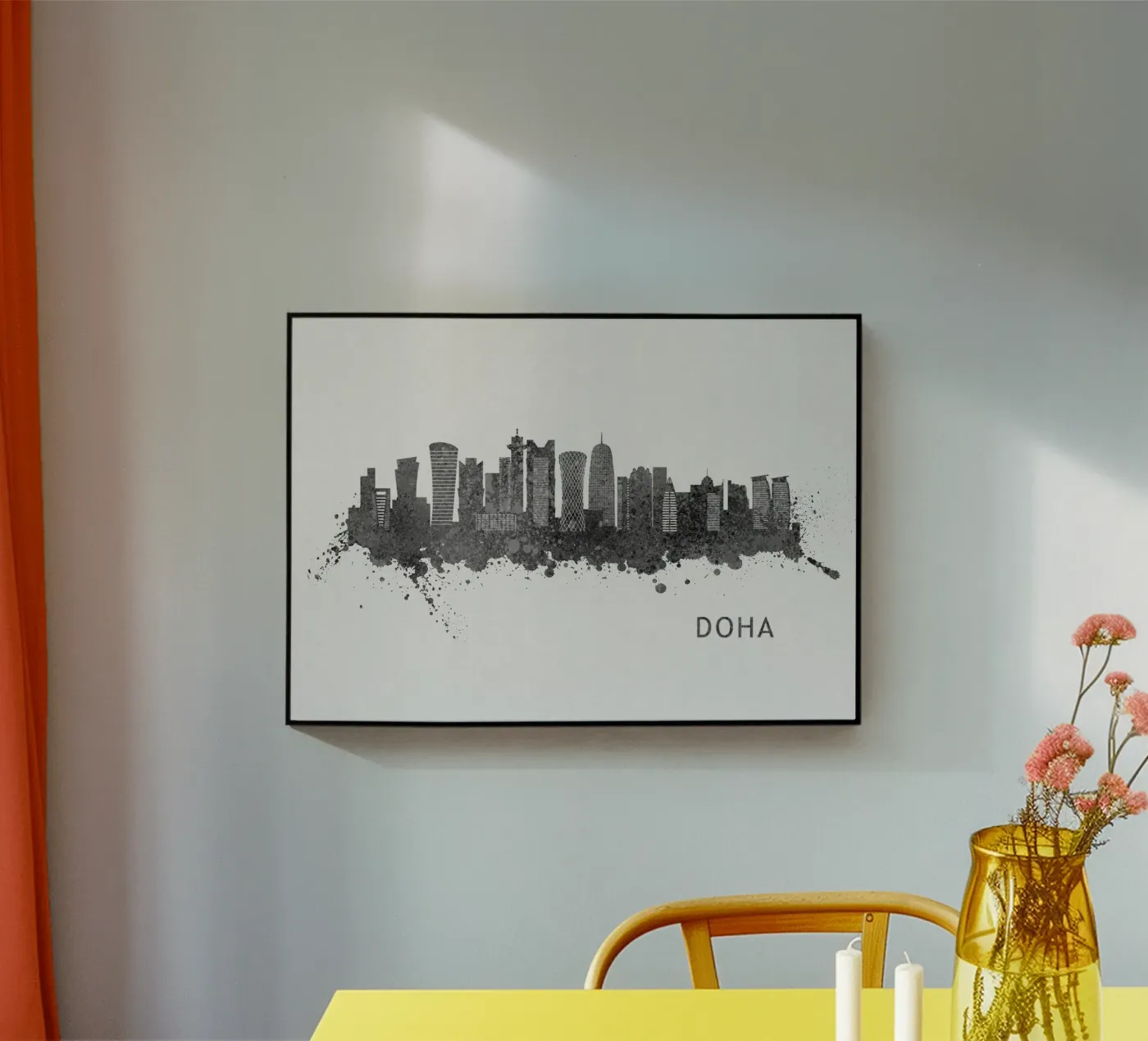 Doha Qatar acryl van Travelstudio