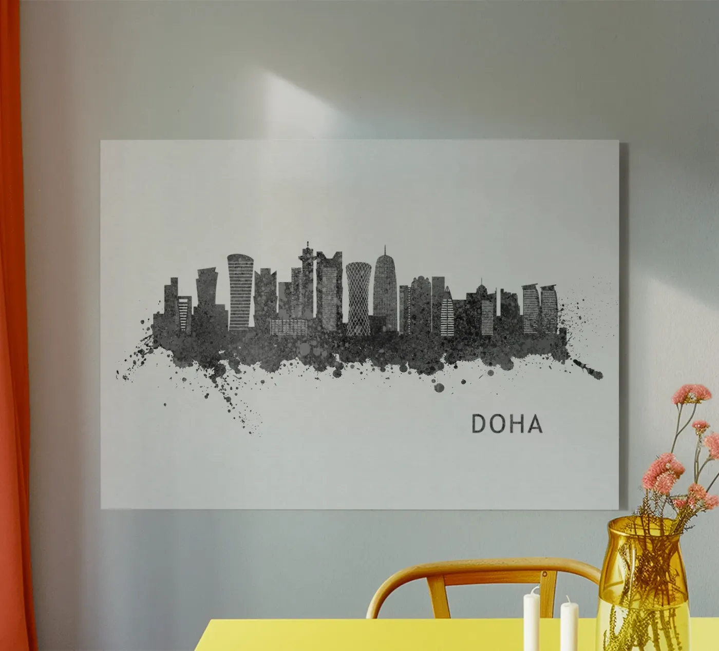 Doha Qatar acryl van Travelstudio