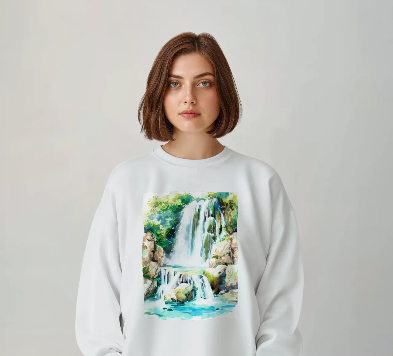 Acquerello a cascata felpa da kaiyaraiya