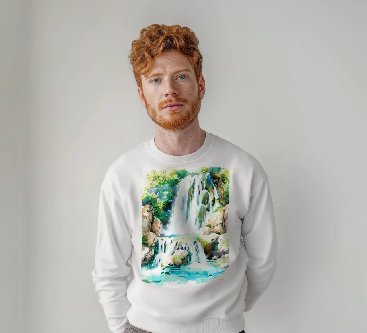 Acquerello a cascata felpa da kaiyaraiya