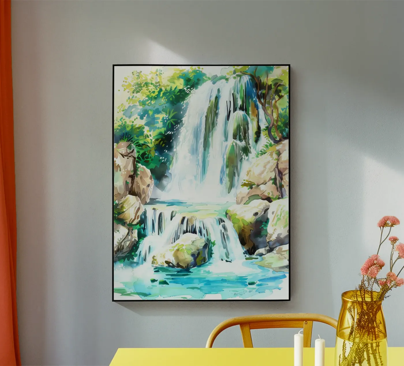 Acquerello a cascata plexiglass da kaiyaraiya