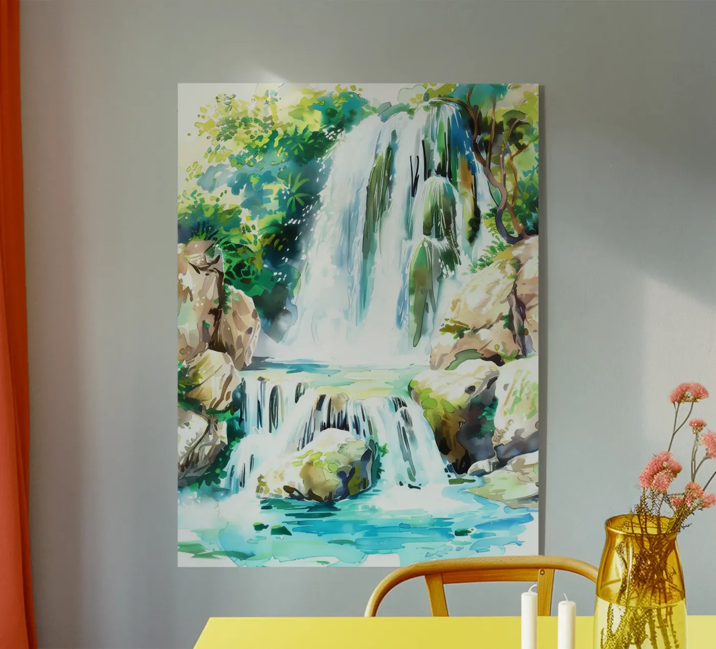 Acquerello a cascata plexiglass da kaiyaraiya
