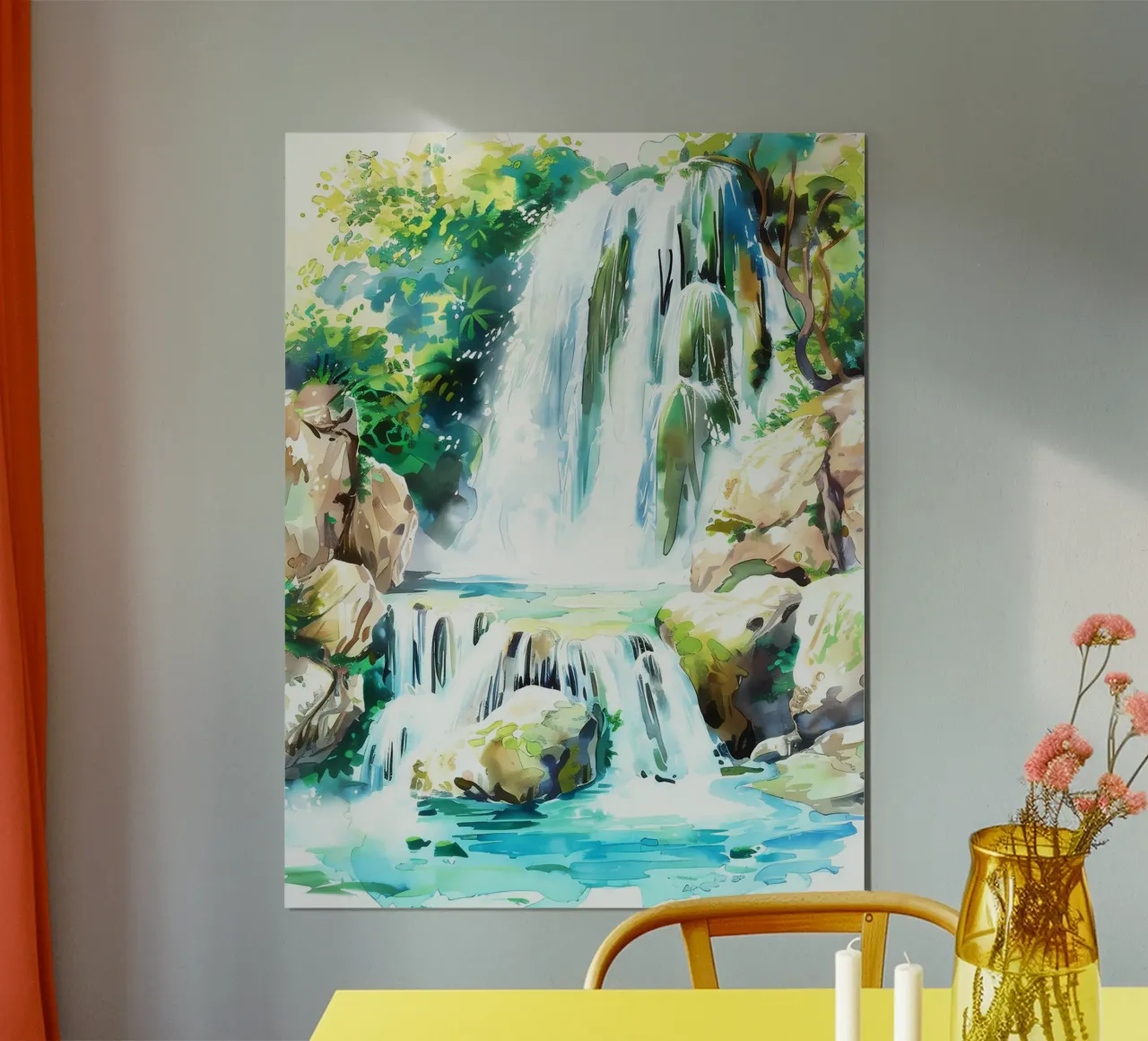 Acquerello a cascata carta hahnemühle da kaiyaraiya