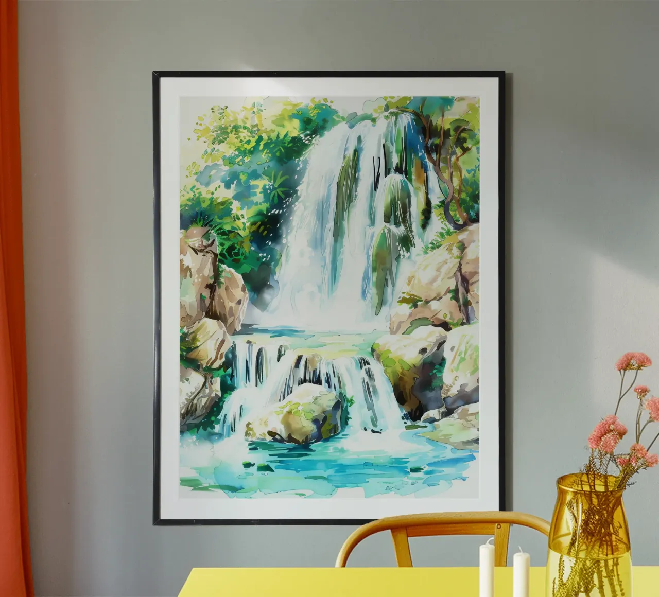 Acquerello a cascata carta hahnemühle da kaiyaraiya