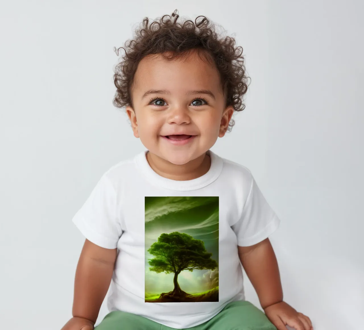 Albero Acquerello maglietta neonato da kaiyaraiya