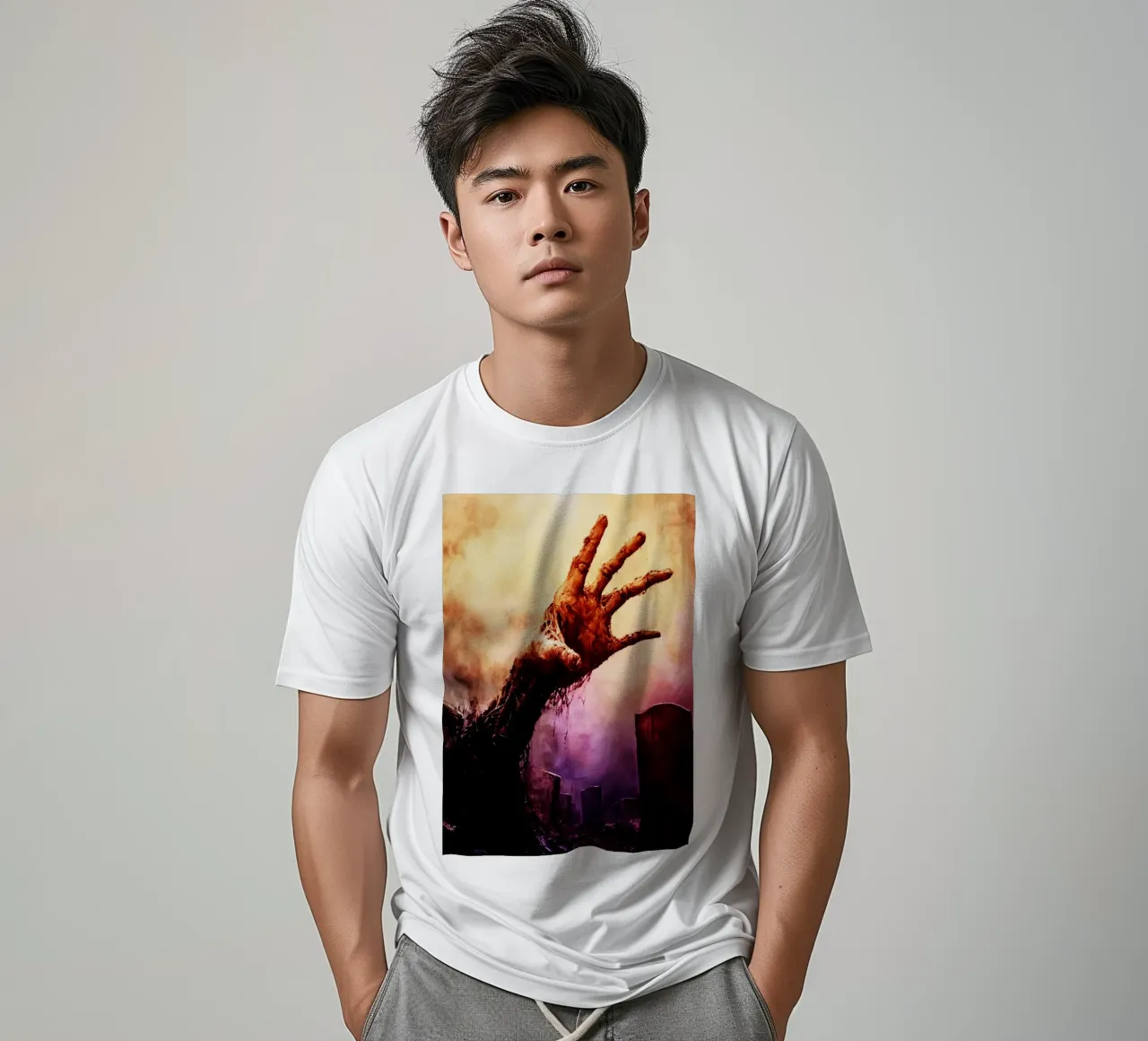 Acquerello a mano t-shirt da kaiyaraiya