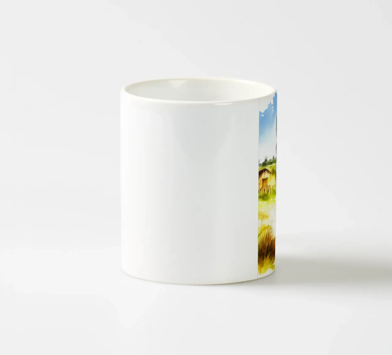 Donkey Watercolor Art Design ceramic mug by kaiyaraiya