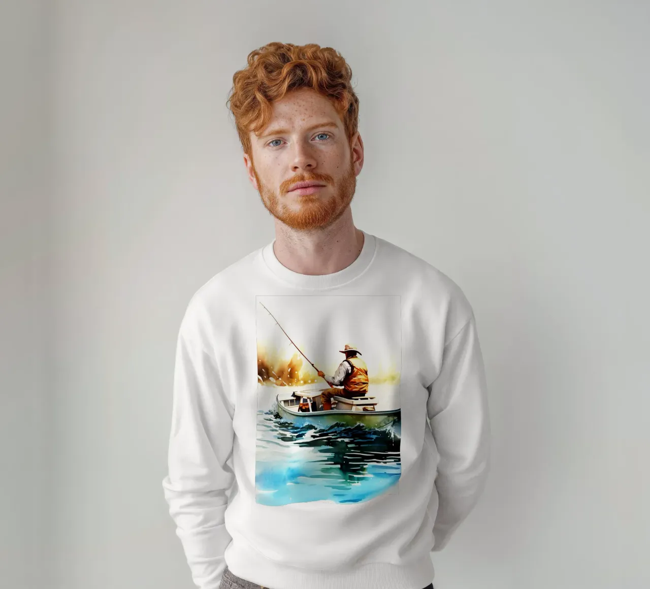 Acquerello di pesca felpa da kaiyaraiya