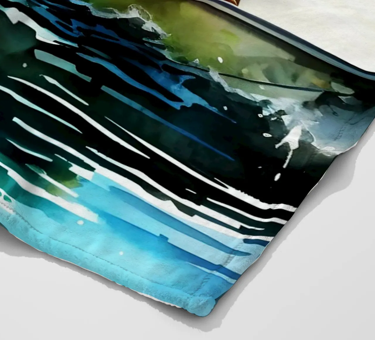 Acquerello di pesca coperta in pile da kaiyaraiya