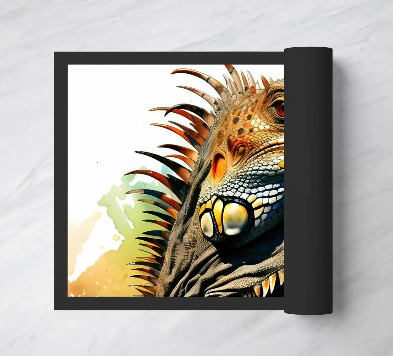 Acquerello sull'iguana zerbino da kaiyaraiya