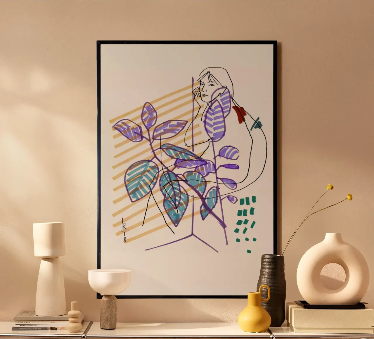 Friday's Sun poster con telaio in plastica da Liga Kitchen