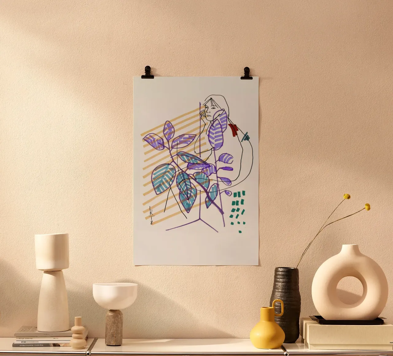 Friday's Sun poster con telaio in plastica da Liga Kitchen