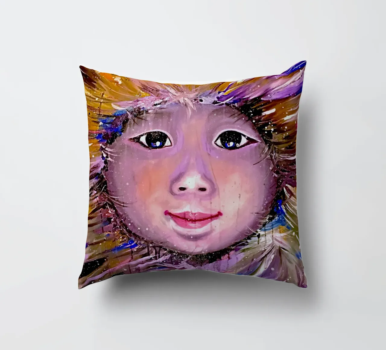 Eskimo cuscino da Happy 😃 Art 🎨 by Christine Schnoell