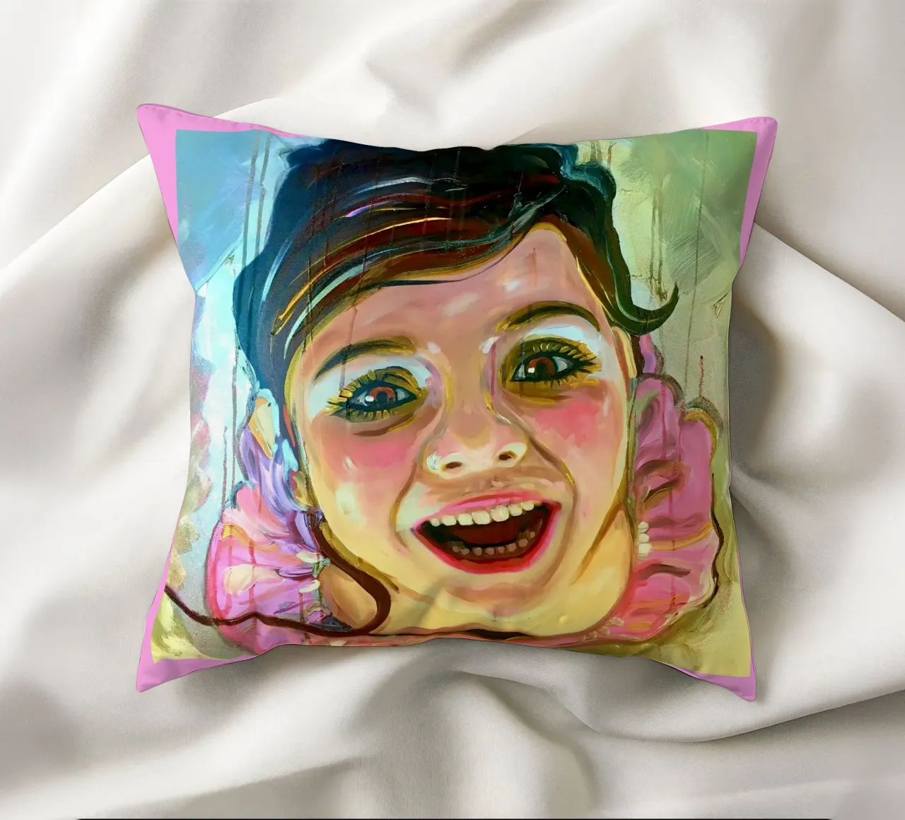Happy Ballerina cuscino da Happy 😃 Art 🎨 by Christine Schnoell