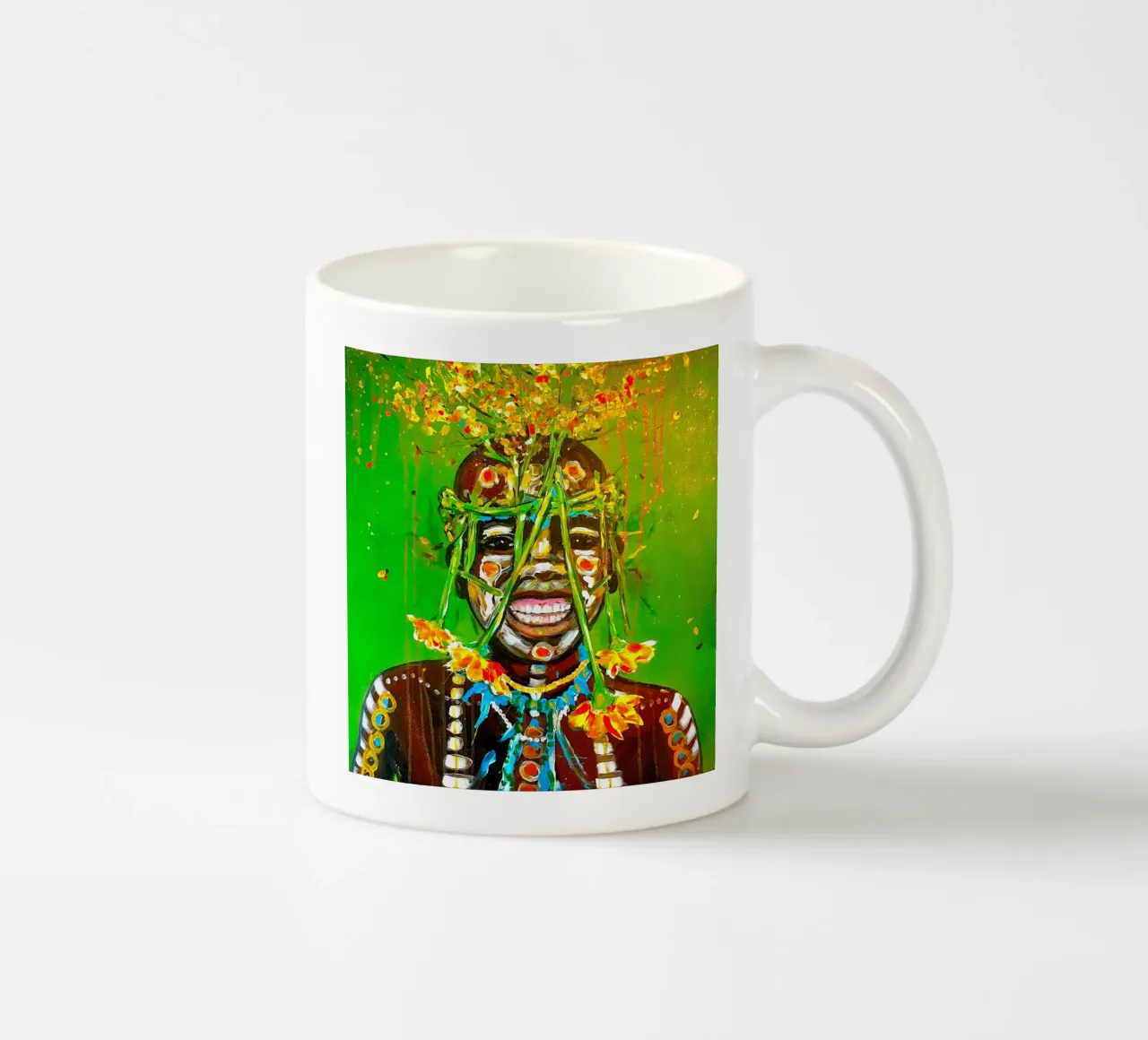 Blumenkind Afrika tazza in ceramica da Happy 😃 Art 🎨 by Christine Schnoell
