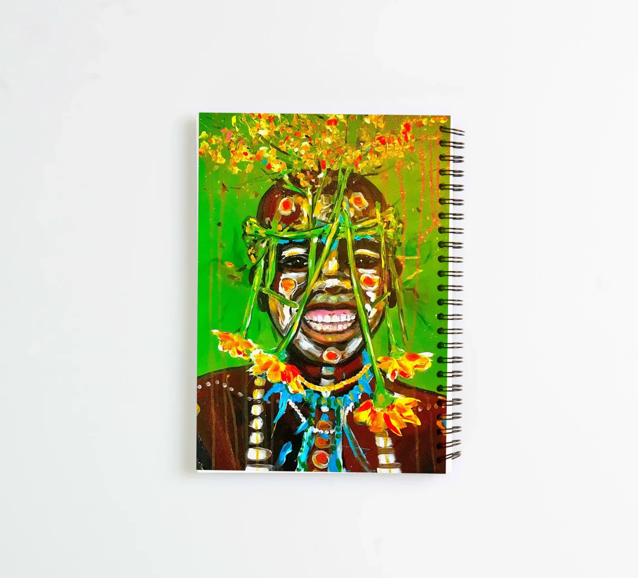 Blumenkind Afrika spiral notebook by Happy 😃 Art 🎨 by Christine Schnoell