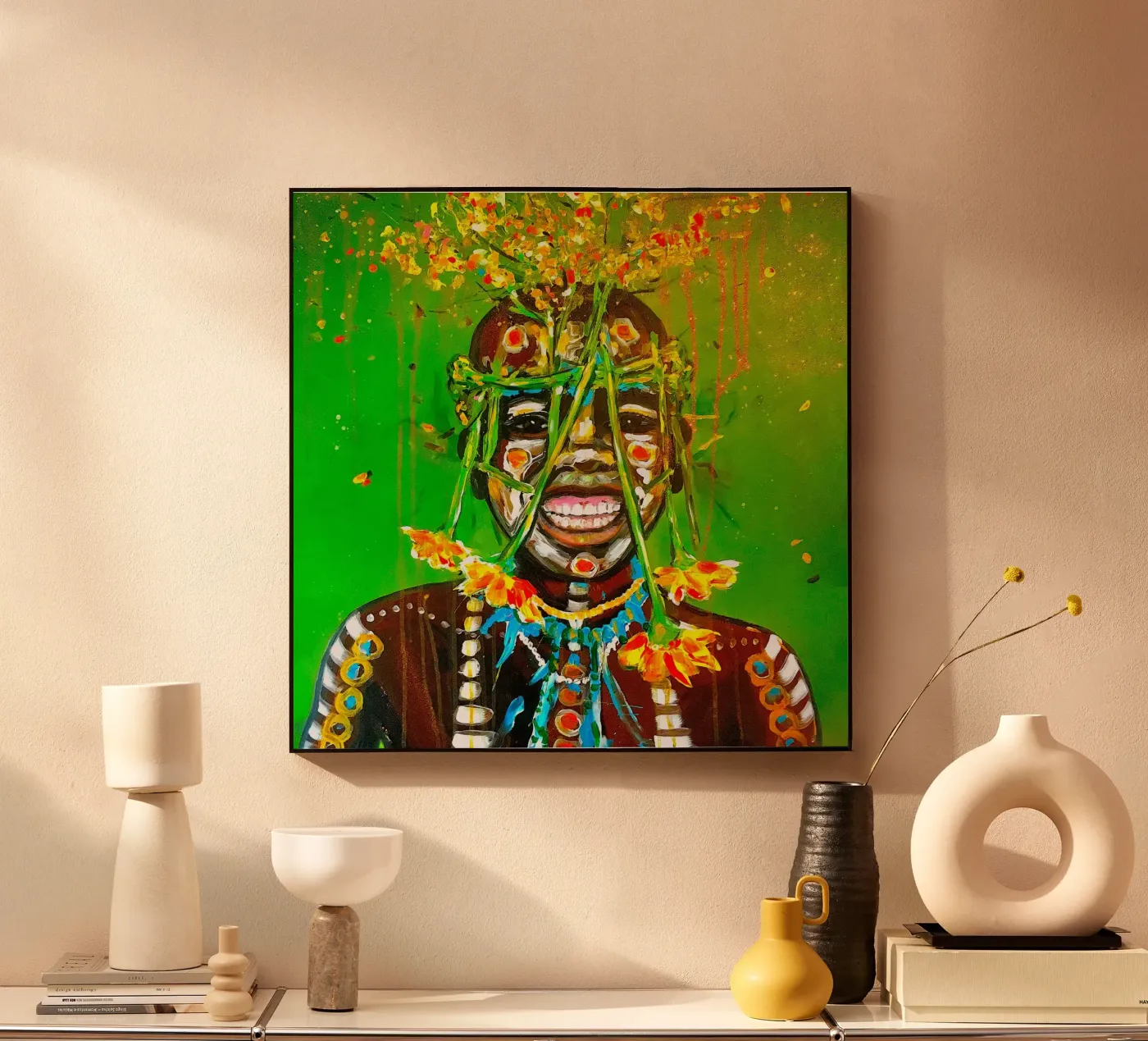 Blumenkind Afrika plexiglass da Happy 😃 Art 🎨 by Christine Schnoell