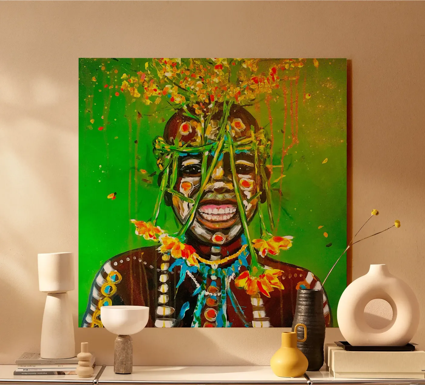 Blumenkind Afrika plexiglass da Happy 😃 Art 🎨 by Christine Schnoell