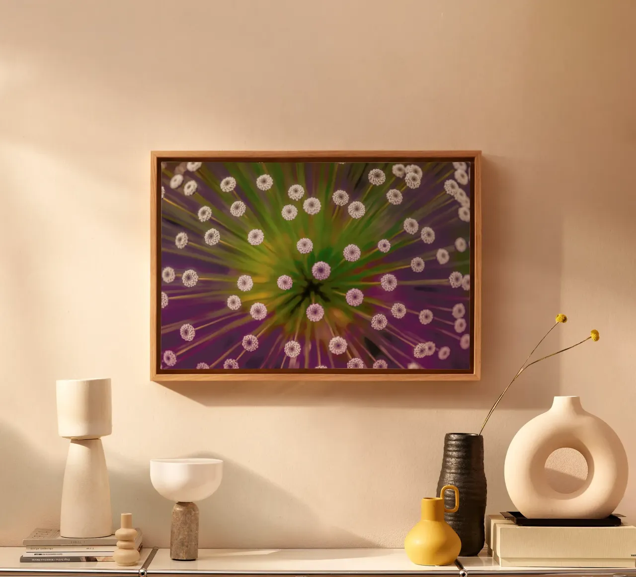 Colours - Wave Faber tela con Cornice a cassetta da Pictufy
