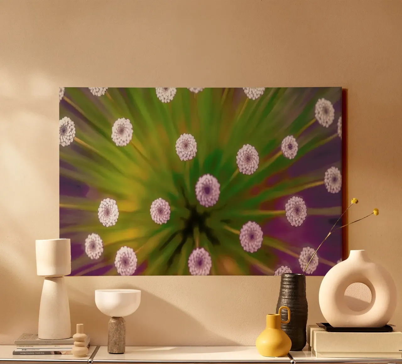 Colours - Wave Faber tela con Cornice a cassetta da Pictufy