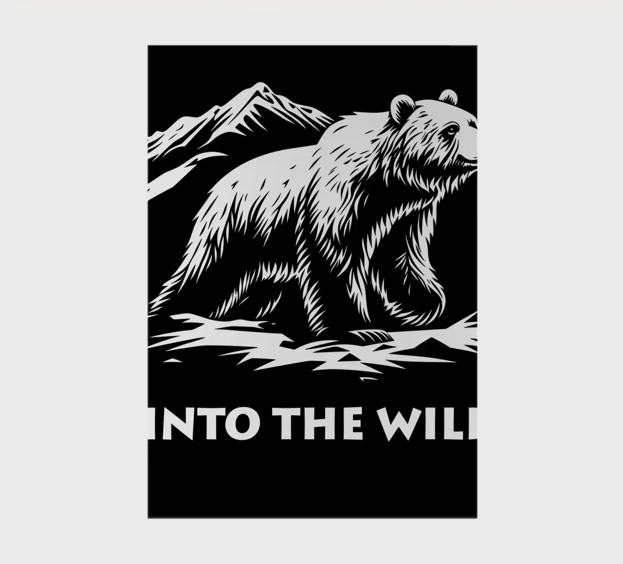 Into The Wild | Bear and mountains logo and font notebook by Autofocus