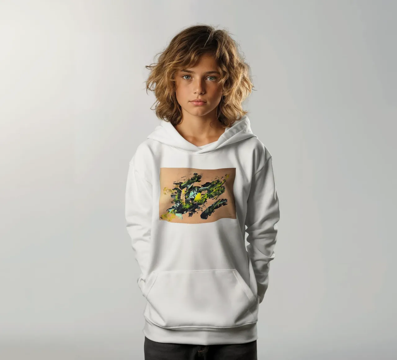 NATURAL STYLE 41 kids hoodie by Thierry Vobmann Abstract painting