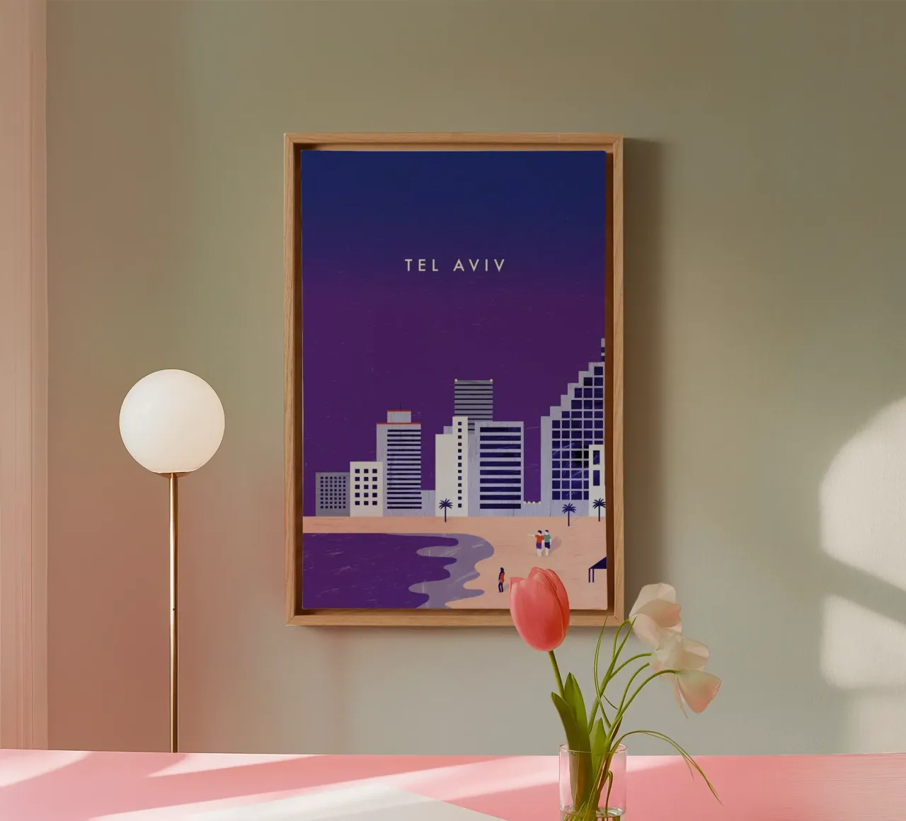 Tel Aviv canvas with Floater frame by Katinka Reinke