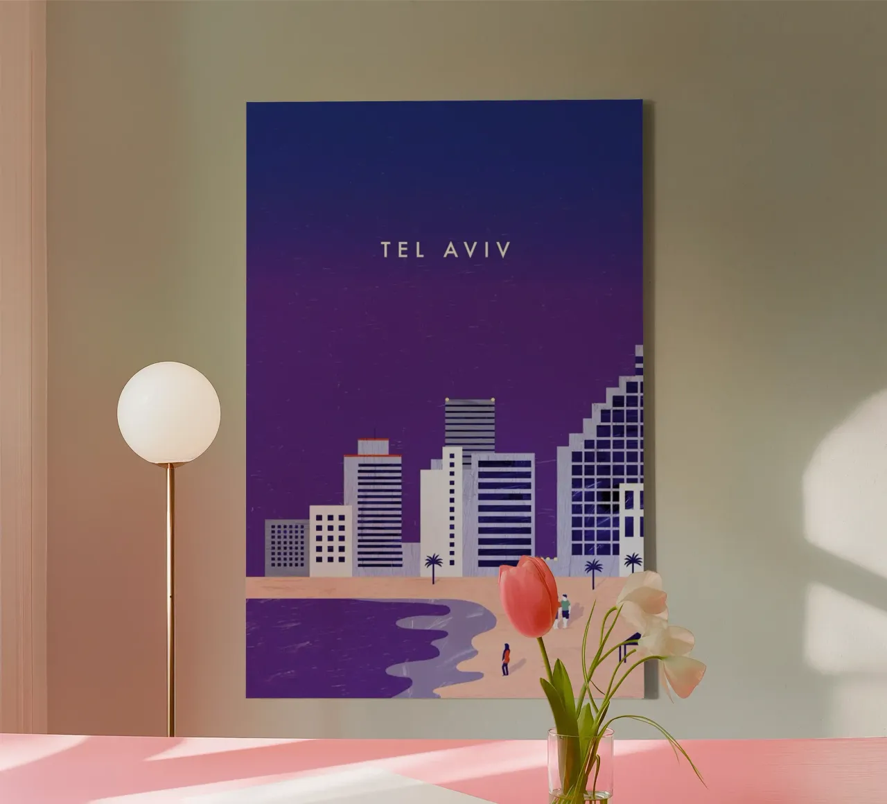 Tel Aviv canvas with Floater frame by Katinka Reinke