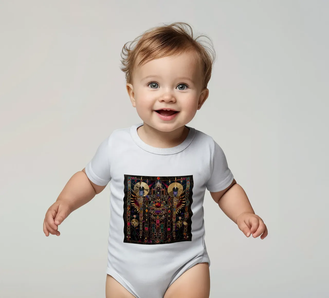 Mandala sacro body neonato maniche corte da Spiritual Touch