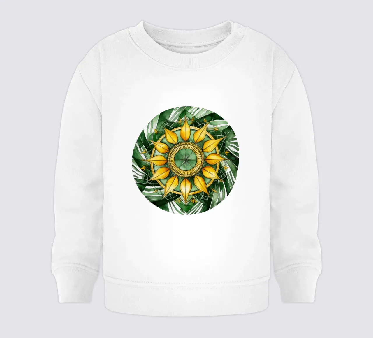 Mandala verde felpa neonato da Spiritual Touch