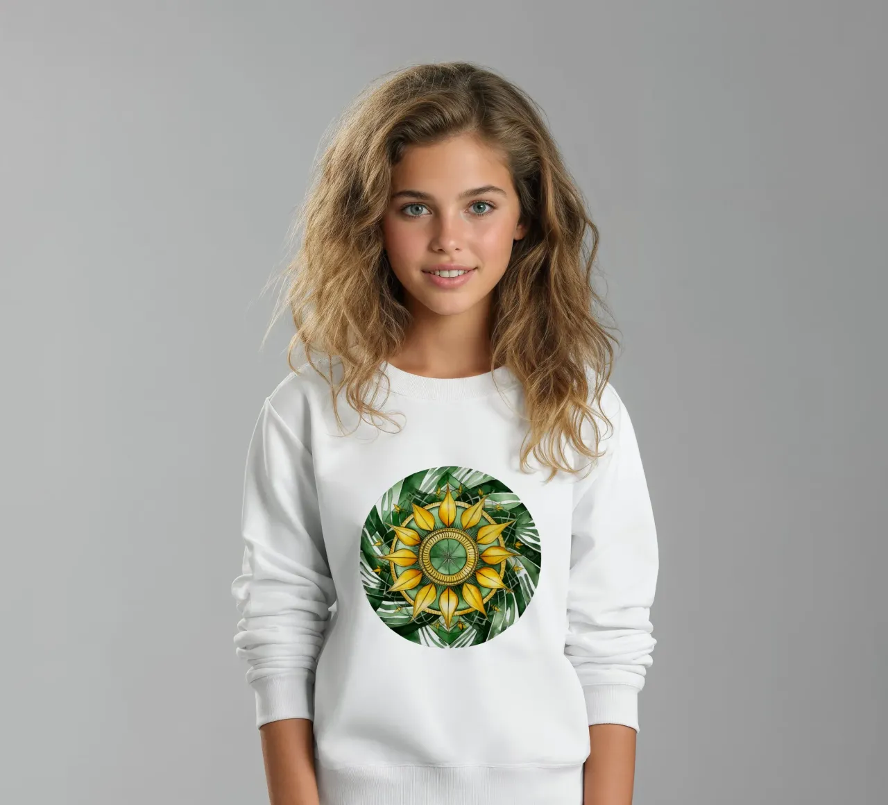 Mandala verde felpa bambino da Spiritual Touch