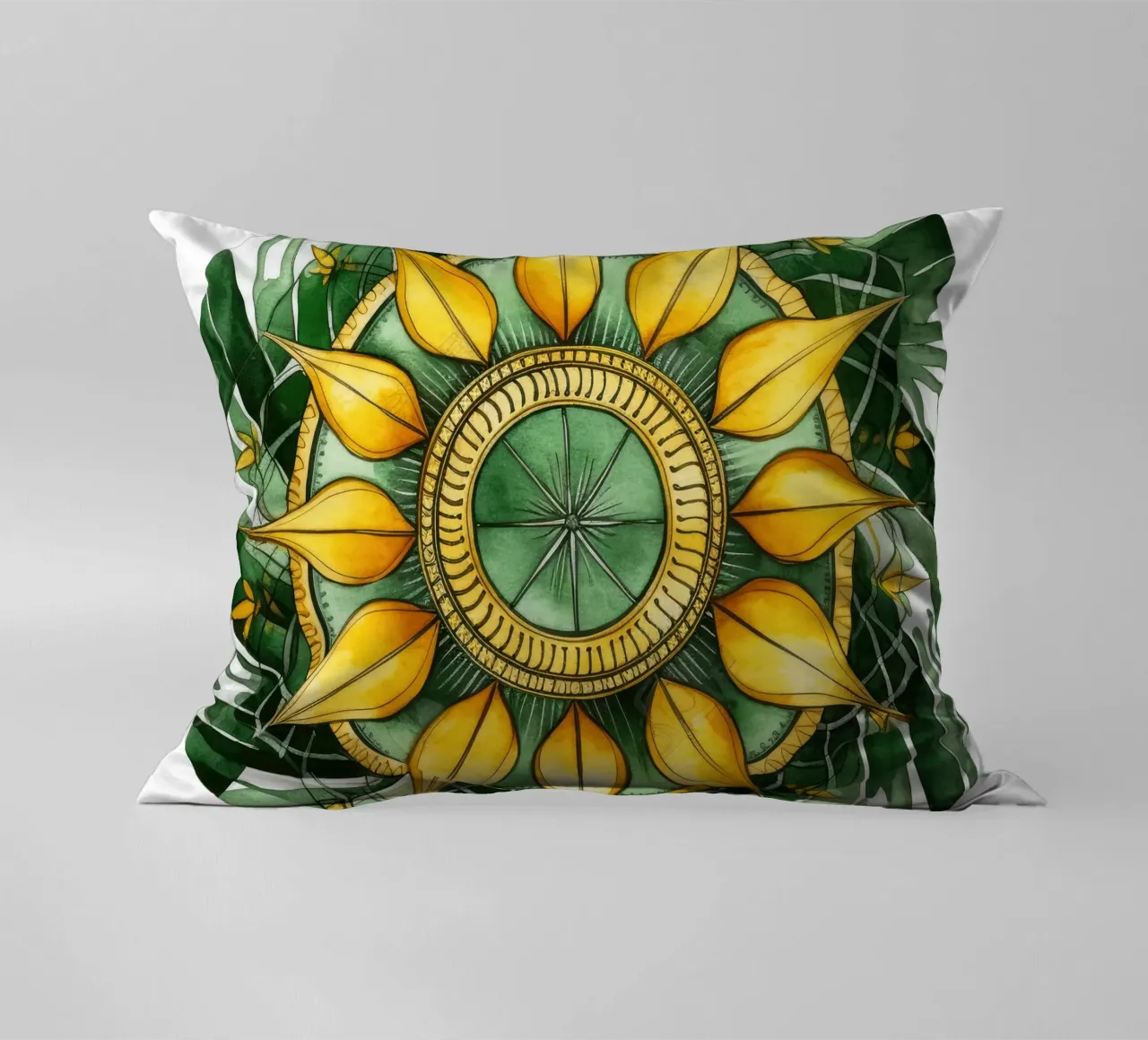 Mandala verde cuscino da Spiritual Touch