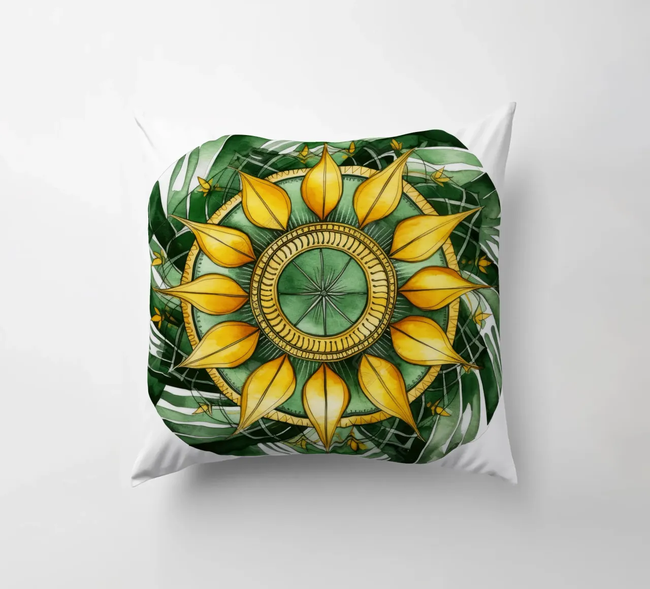 Mandala verde cuscino da Spiritual Touch
