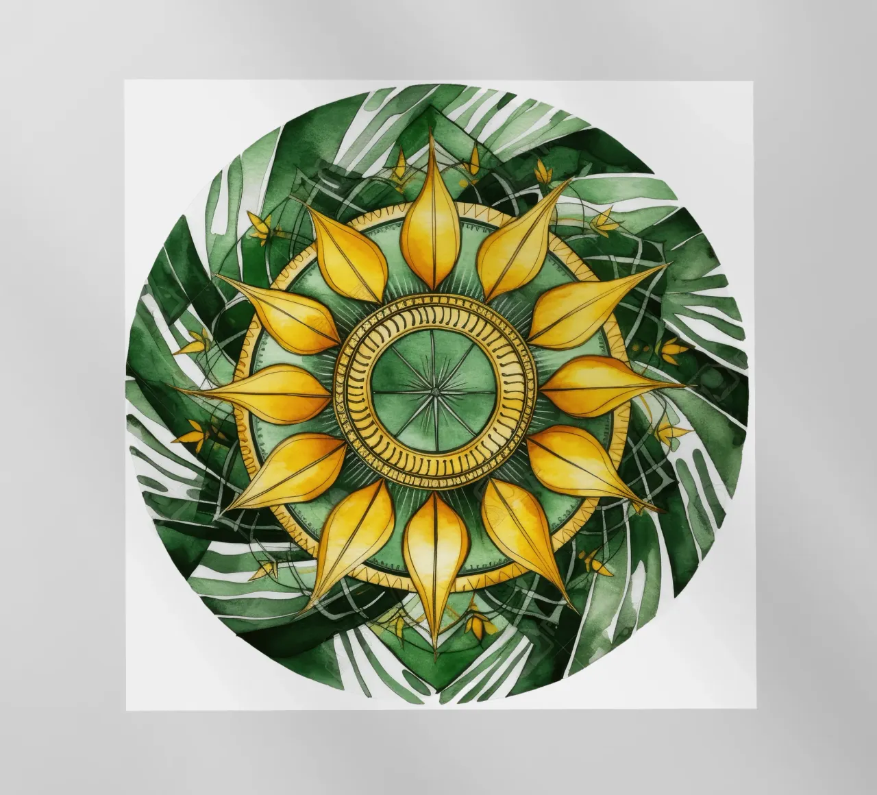 Mandala verde pellicola backlit da Spiritual Touch