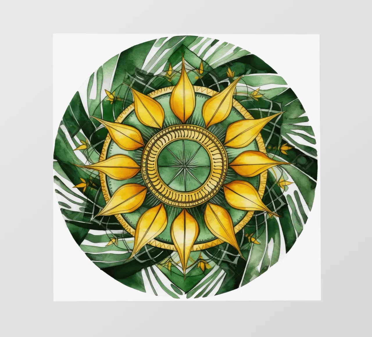 Mandala verde telo in pvc da Spiritual Touch